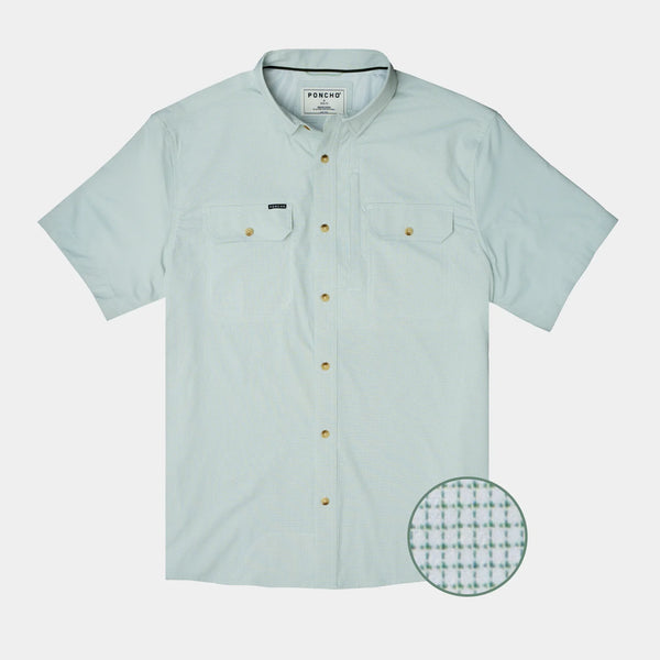 The Carolina Rig Original Short Sleeve - Turf Green Microcheck