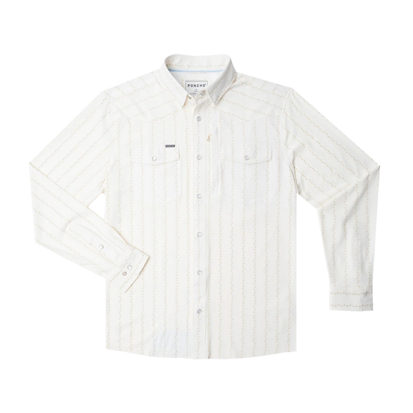 The Crockett Western Long Sleeve - Blue Bonnet Stripe