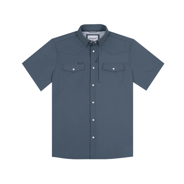 The Dogtooth Western Short Sleeve - Slate