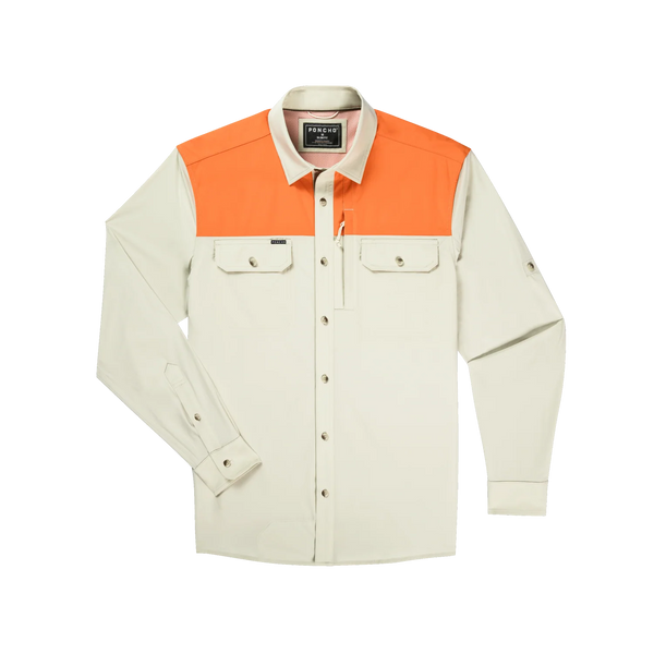 The Hebbronville Original Tuff-Thread Long Sleeve - Tan with Blaze Patch