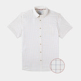 The Mobile Bay Ultra-Lite Short Sleeve - Maroon and Blue Plaid