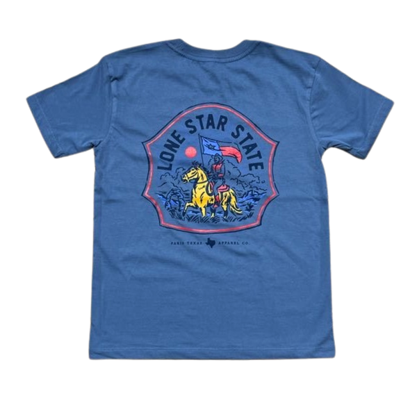 Youth Lone Star Badge T-Shirt - Slate