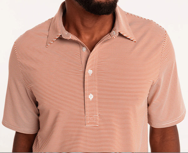 Performance Sport Range Polo - Hobby Stripe Burnt Orange