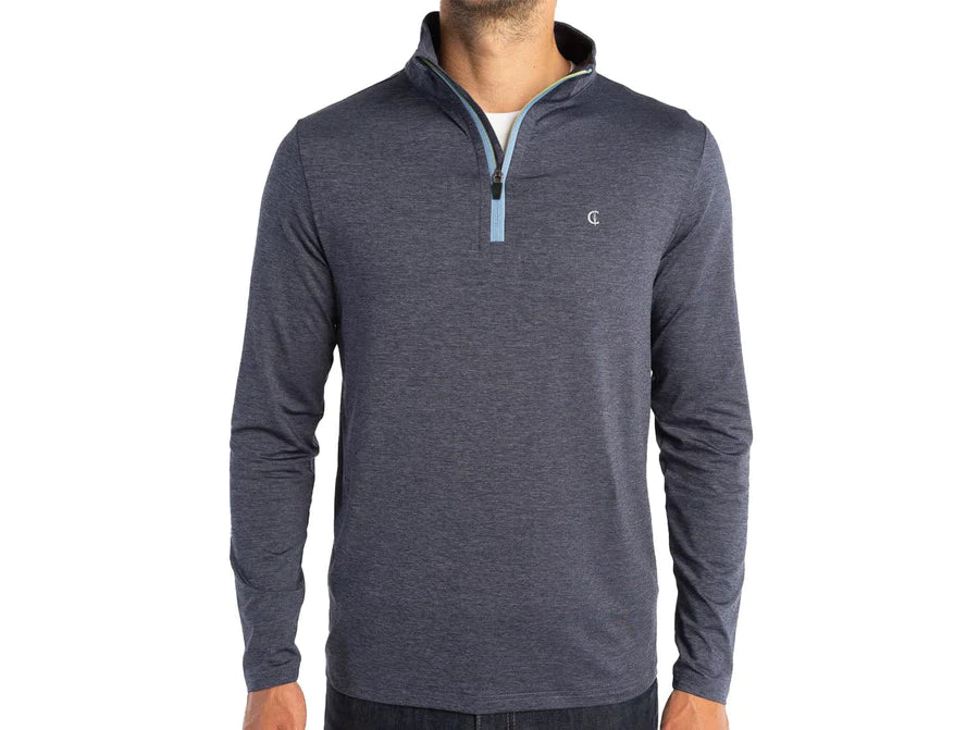Lightweight Performance Pullover - Heather Navy Lightweight Performance Pullover - Heather Navy
