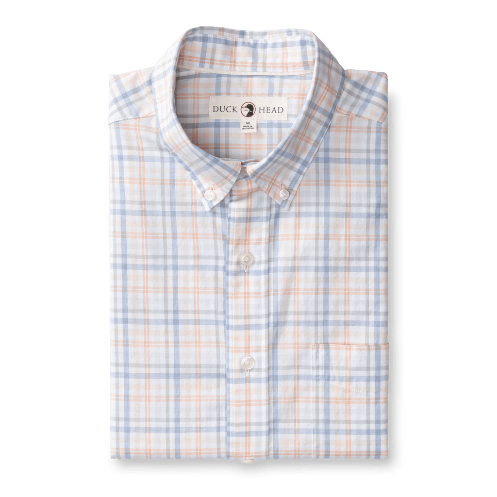 Cotton Twill Sport Shirt Winston Plaid - Copper Tan Cotton Twill Sport Shirt Winston Plaid - Copper Tan