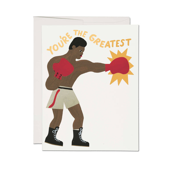 Greatest Boxer greeting card