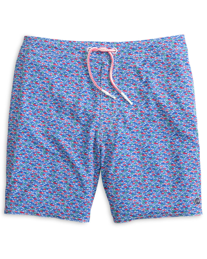 Red Fin Blue Fin Half Elastic 7 Red Fin Blue Fin Half Elastic 7" Swim Trunks - Majorca