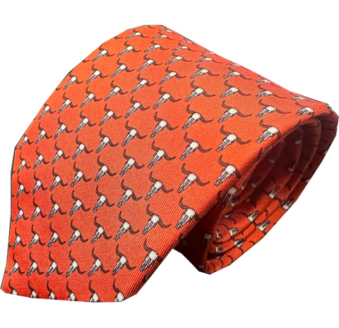 Grab 'Em by the Horns Tie (Orange)