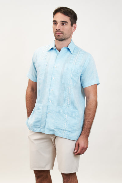 Playa del Carmen Classic Guayabera - Blue