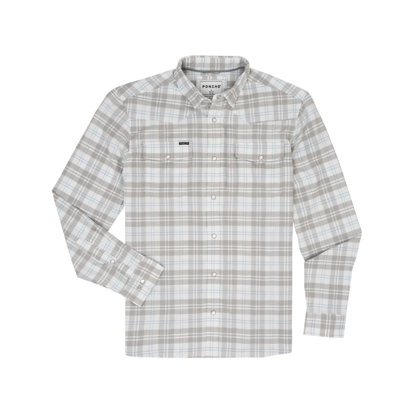 The Pearl Cat Western Flannel Shirt - White Plaid