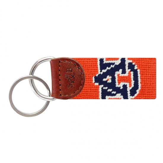 Auburn Needlepoint Key Fob - Orange Auburn Needlepoint Key Fob - Orange