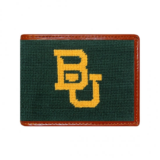 Baylor Needlepoint Bi-Fold Wallet Baylor Needlepoint Bi-Fold Wallet