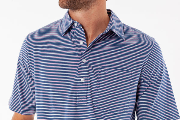 Stretch Players Shirt - Stewart Stripe Navy