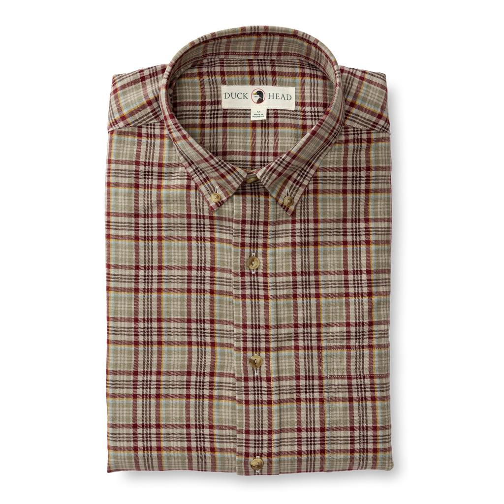 Westfall Plaid Cotton/Wool Twill Shirt - Tawny Port Westfall Plaid Cotton/Wool Twill Shirt - Tawny Port