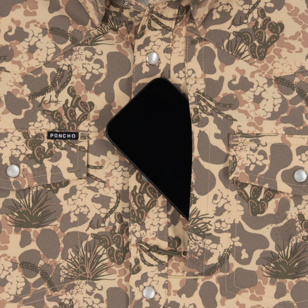 The Abilene Western Short Sleeve - Dark South Texas Print