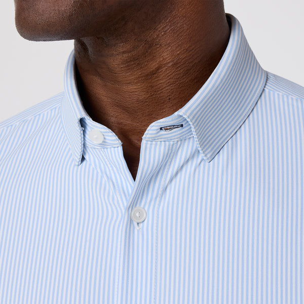Leeward Button Down Shirt - Bel Air Blue Banker Stripe
