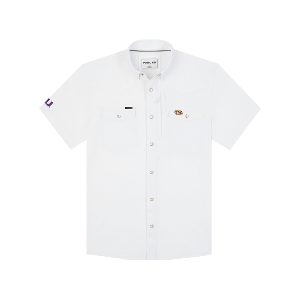 The Eye of the Tiger Western Short Sleeve - White LSU Logo