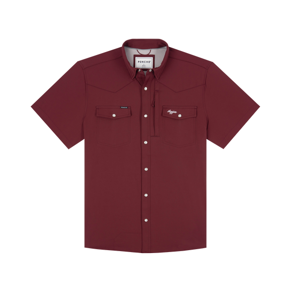 The Aggie Western Short Sleeve - Maroon A&M Logo