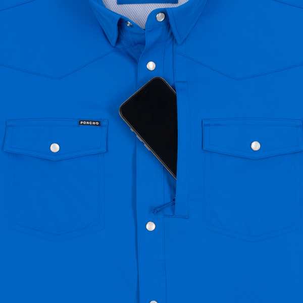 The Grandstand Western Short Sleeve - Lapis Blue