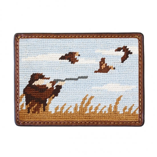 Upland Shoot Needlepoint Card Wallet Upland Shoot Needlepoint Card Wallet