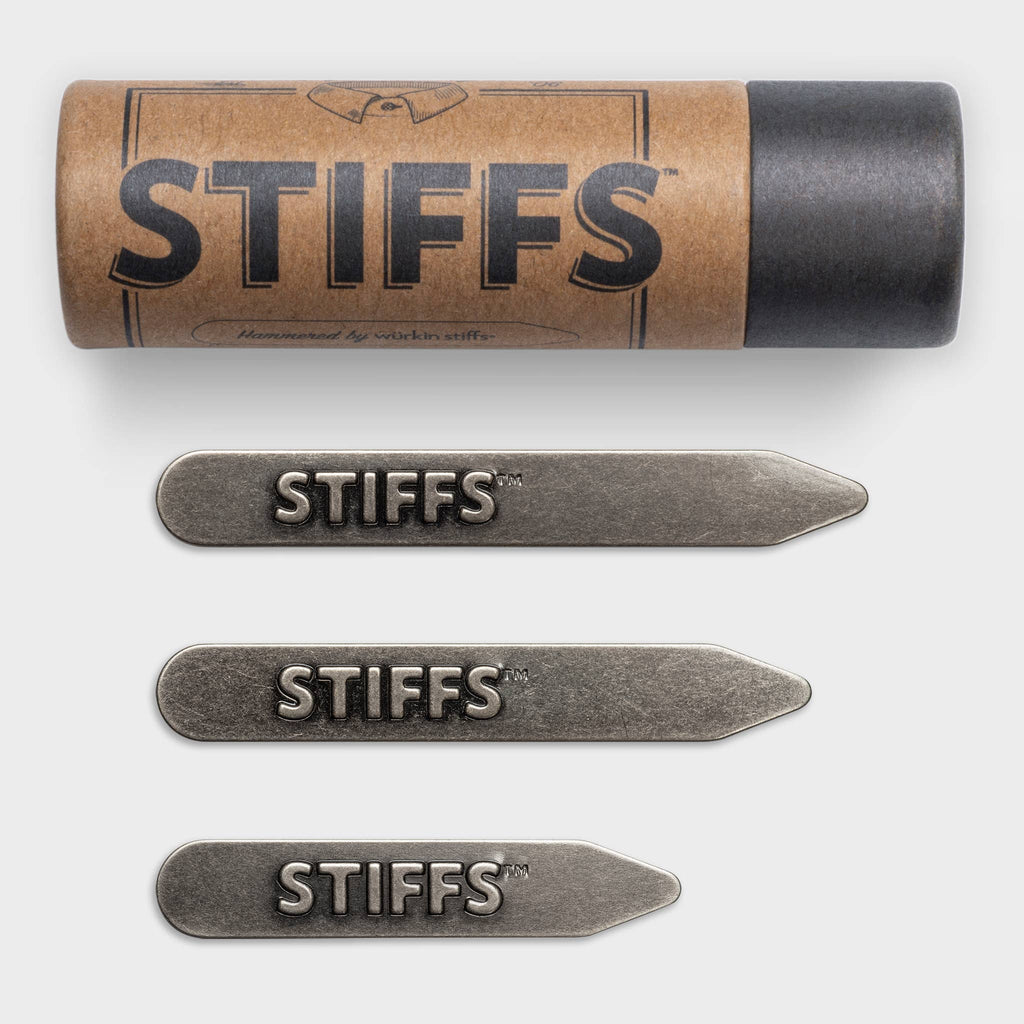 Stiffs - 10 Pack Assorted Size Brass Collar Stays Stiffs - 10 Pack Assorted Size Brass Collar Stays