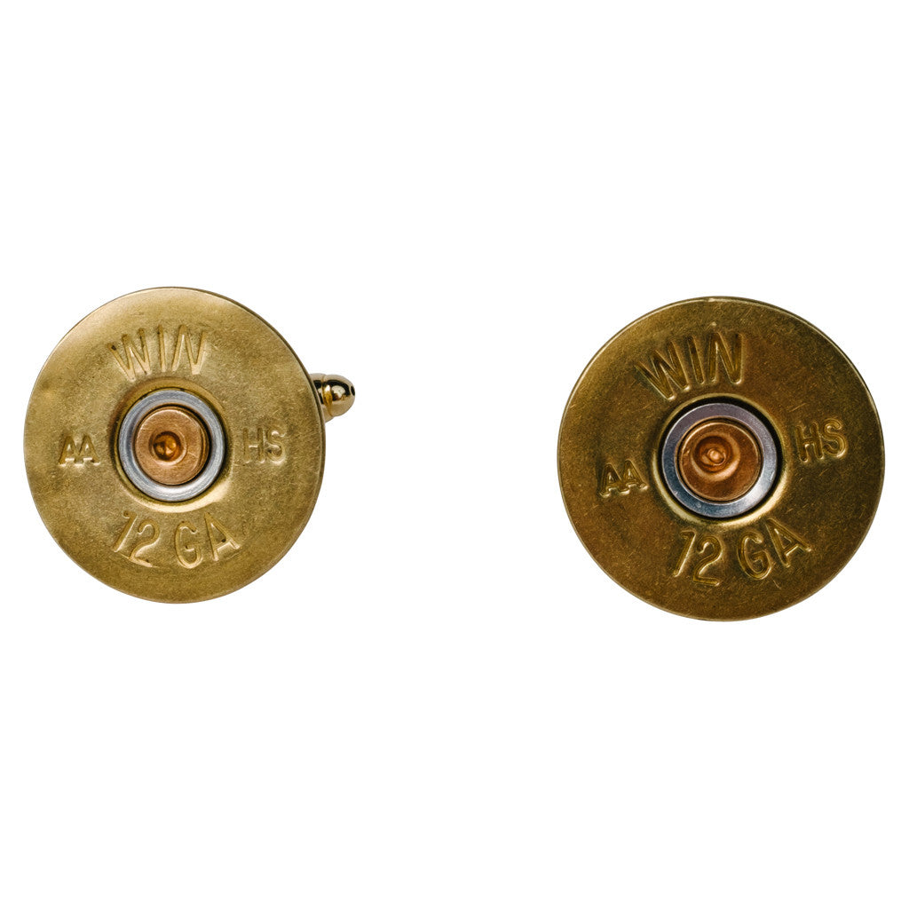 Brass 12 Gauge Shotgun Shell Cufflinks Brass 12 Gauge Shotgun Shell Cufflinks