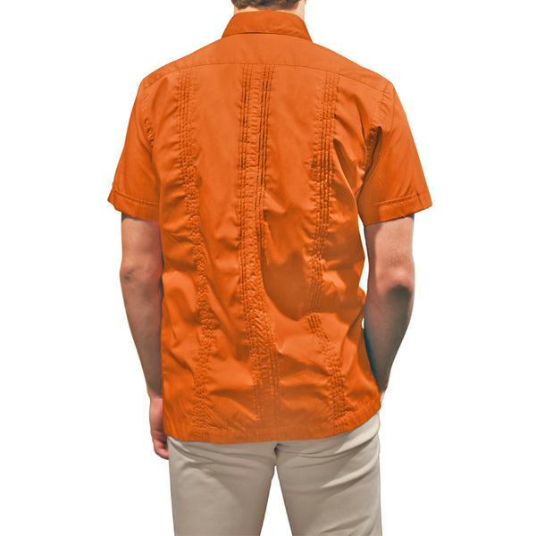 Burnt_Orange_UT_Longhorn_Guayabera_Mens_Mexican_Shirt_for_Men