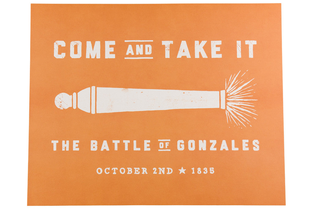 Come and Take It Print - Burnt Orange come and take it ut austin print