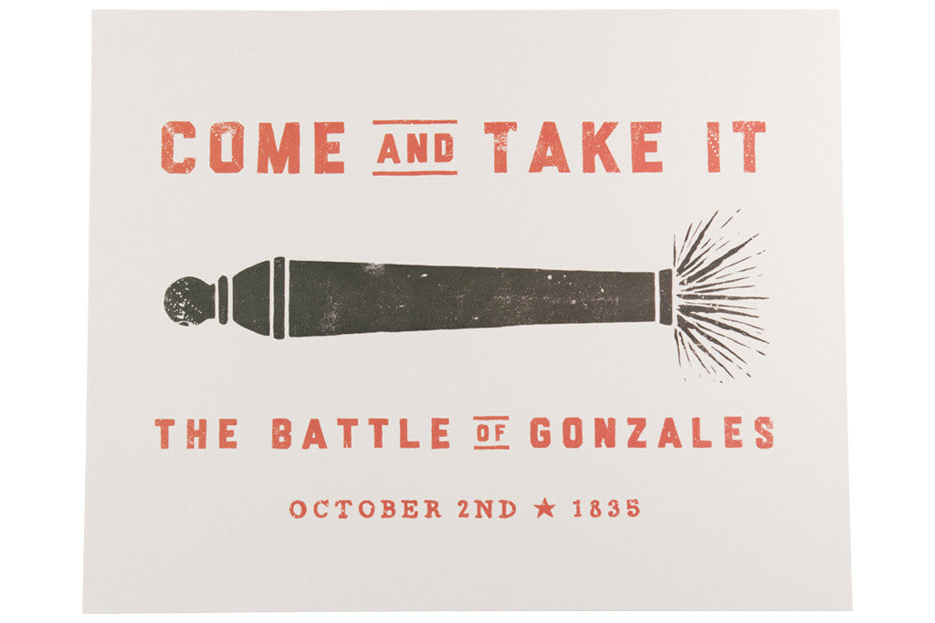Come and Take It Print - White Come and Take It Print Wall Art