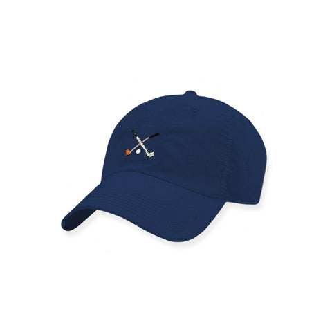 Crossed Clubs Needlepoint Performance Hat - Navy