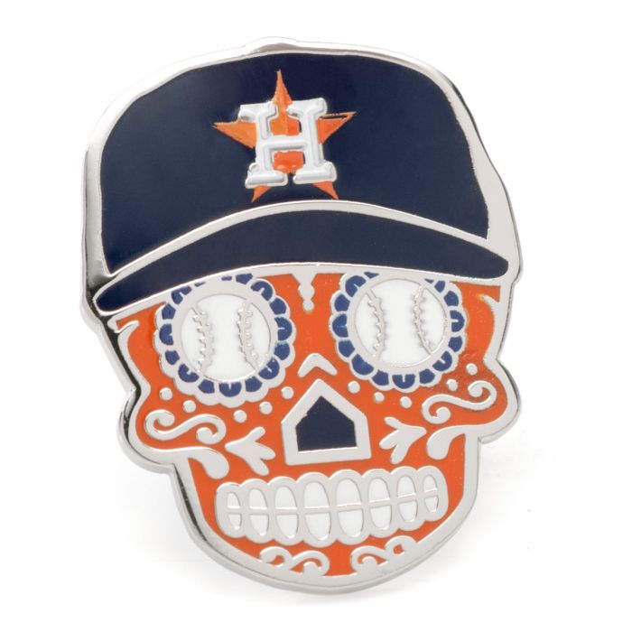 Houston Astros Sugar Skull Lapel Pin Houston Astros Sugar Skull Lapel Pin