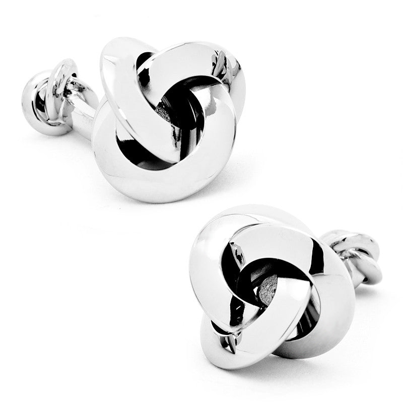 Double Sided Silver Knot Cufflinks Double Sided Silver Knot Cufflinks