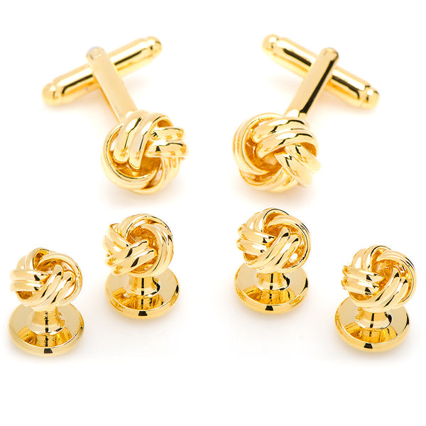 Gold Knot Stud Set