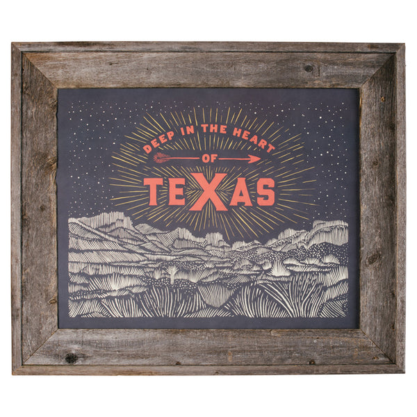 Deep in the Heart of Texas Wall Art Print