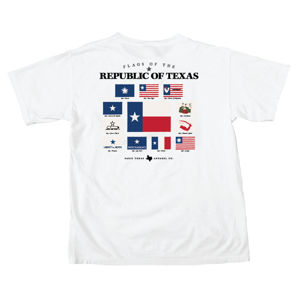 Flags_of_the_Republic_Pocket_T-Shirt_White