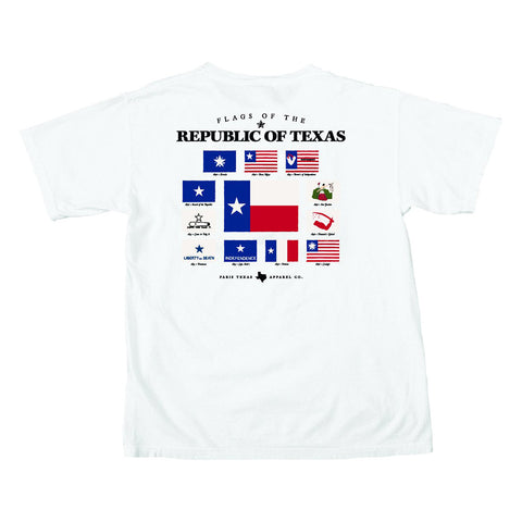 Texas Flag Surfboard Pocket T-Shirt - Brick
