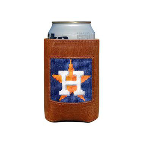 Houston Astros Needlepoint Can Cooler