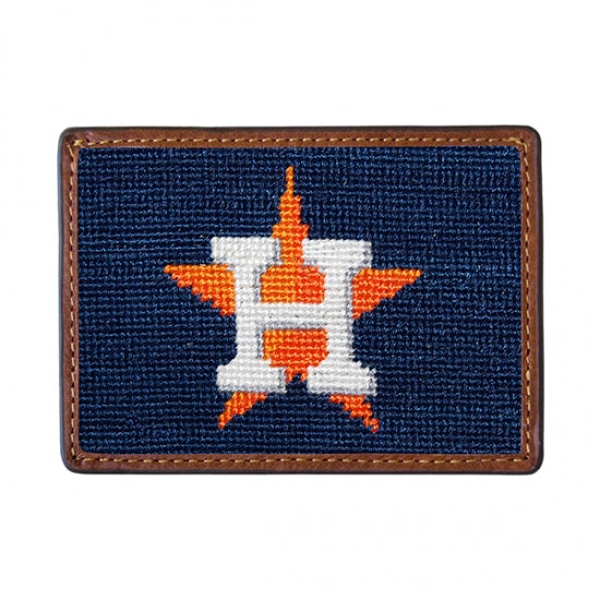 Houston Astros Needlepoint Card Wallet