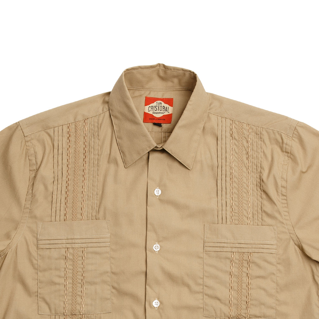 Hunting Classic Guayabera - Khaki Hunting_Hemingway_Guayabera_Khaki_Mexican_Shirt_for_Men