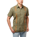 Hunting_Hemingway_Guayabera_Olive_Mexican_Shirt_for_Men