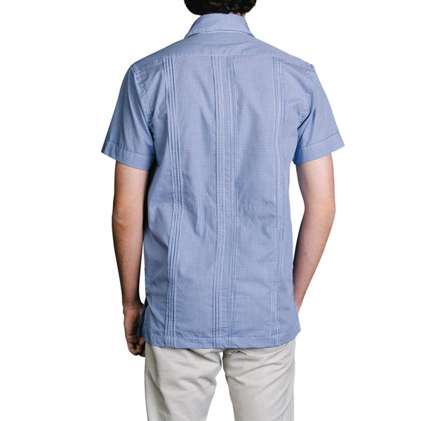 Monterey Hemingway Guayabera Shirt, Mexican Shirt for Men- Royal 3