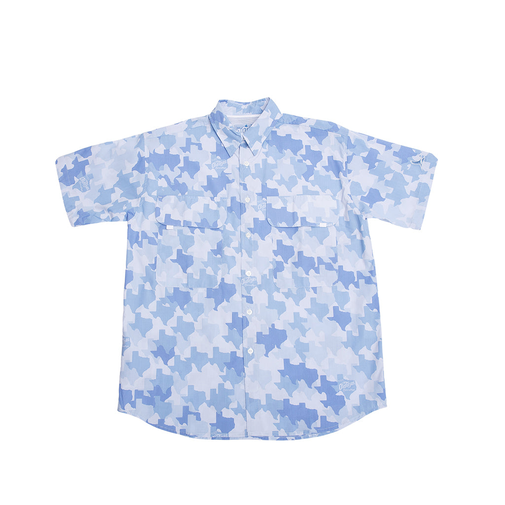 Old Tejas Camo Field Shirt - Blue Old Tejas Camo Field Shirt - Blue