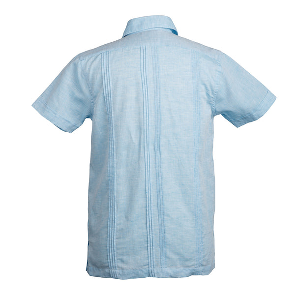 Playa_del_Carmen_Hemingway_Guayabera_Blue_Mexican_Shirt_for_Men