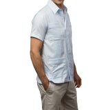 Dictator Guayabera, Mexican Shirt for Men - Light Blue Woven 2