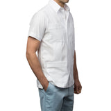 Dictator Guayabera, Mexican Shirt for Men - White Woven 4