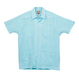 El Presidente Guayabera, Mexican Shirt for Men - Teal Linen 5