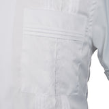 Havana Hemingway Pima Cotton Broadcloth Guayabera Shirts, Mexican Shirts for Men White 7