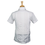 Havana Hemingway Pima Cotton Broadcloth Guayabera Shirts, Mexican Shirts for Men White 8