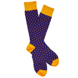 Small Dot Alumni Socks Purple and Gold