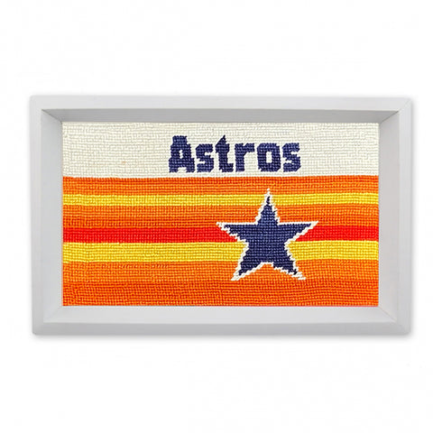 Houston Astros Cooperstown Needlepoint Luggage Tag